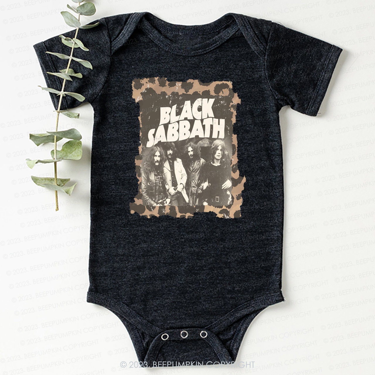 Retro Leopard Rock Band Bodysuit For Baby