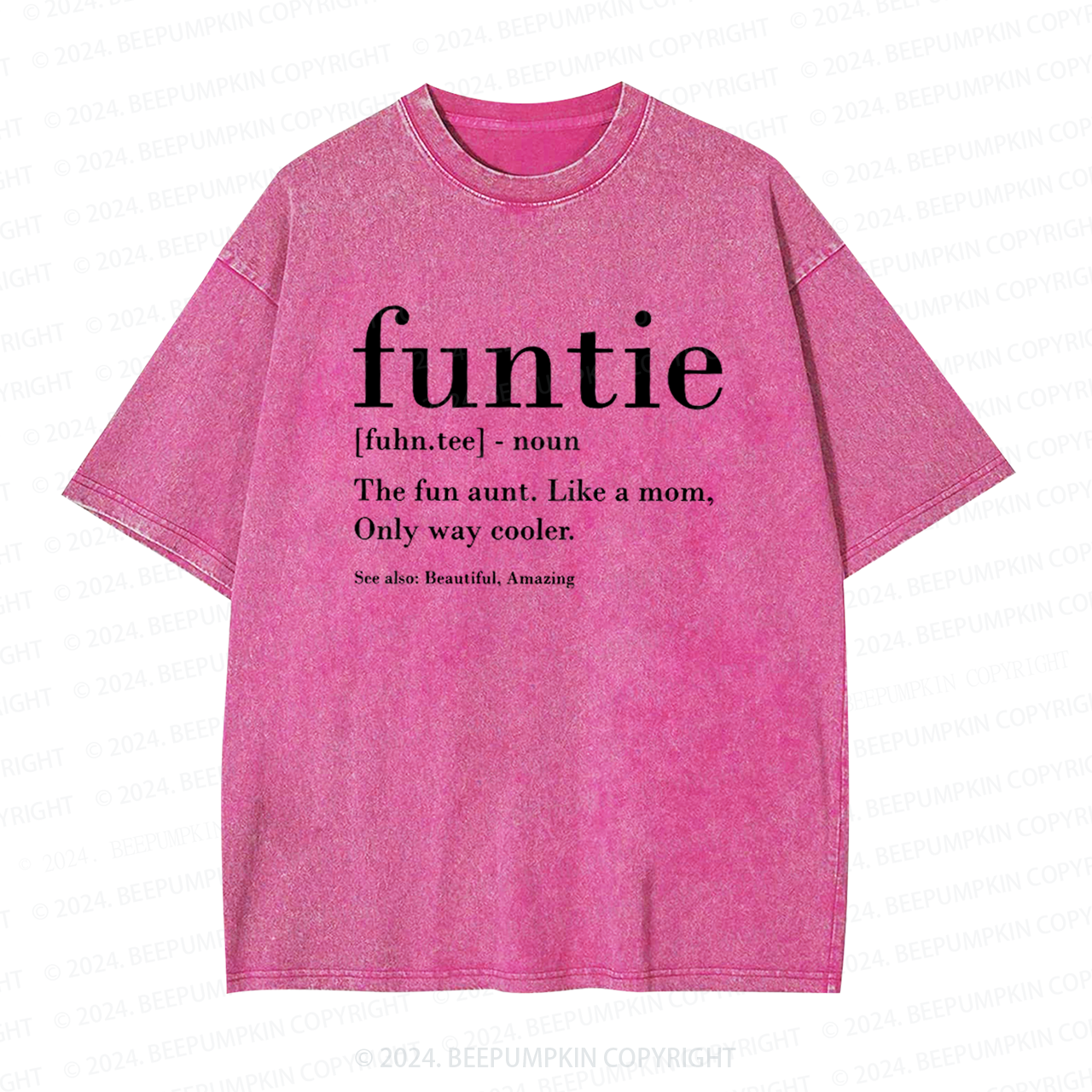 Funtie Definition Aunt Washed Tees