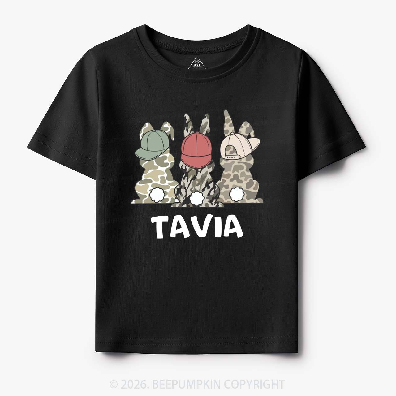 Personalized Camo Easter Bunny Toddler&Kid's Tees