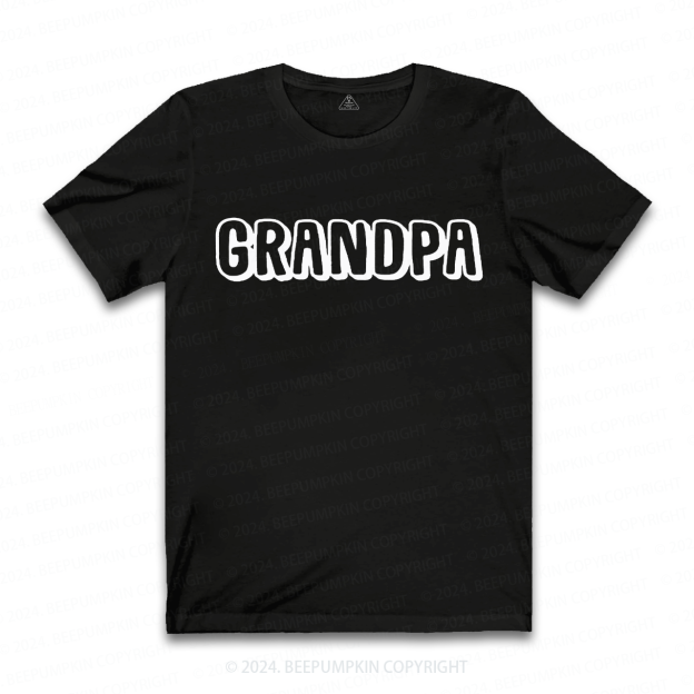 Grandpa Letter Grandparents T-shirt