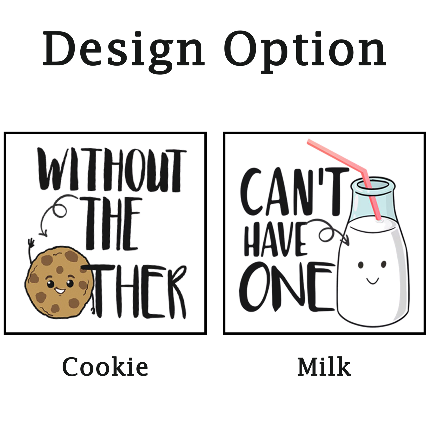 Personalized Milk And Cookie Matching Tees For Siblings
