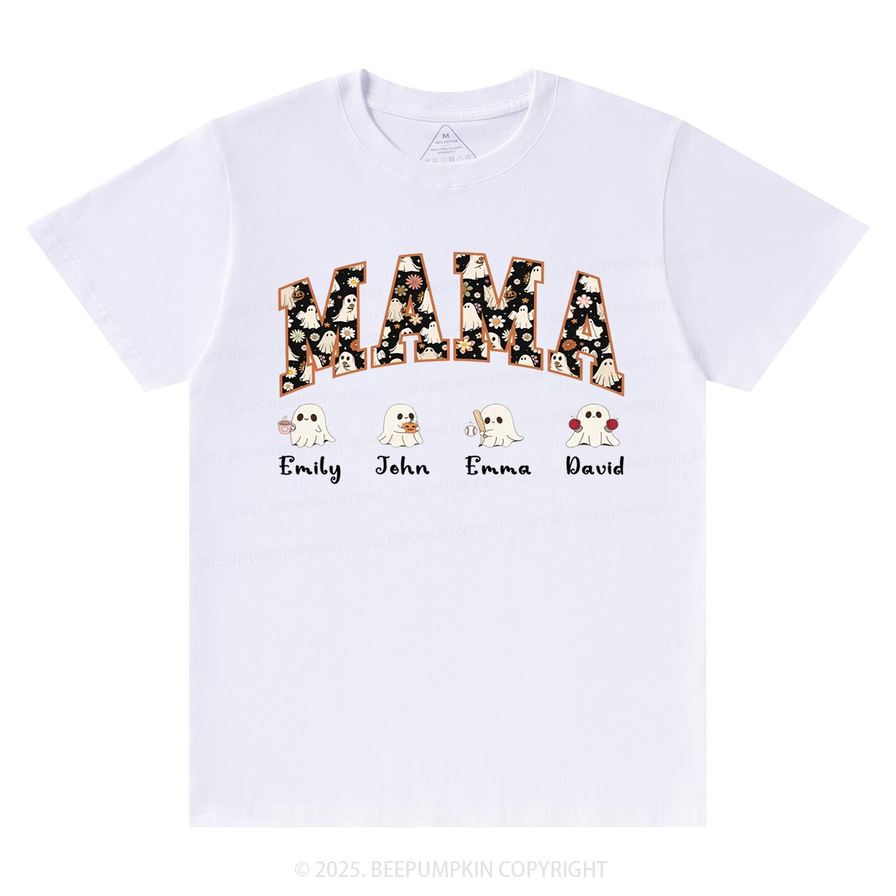 Personalized Ghost Mom Halloween T-Shirts Beepumpkin