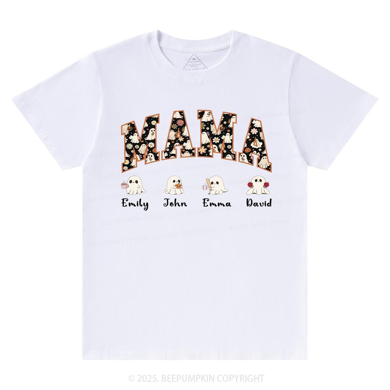 Personalized Ghost Mom Halloween T-Shirts Beepumpkin