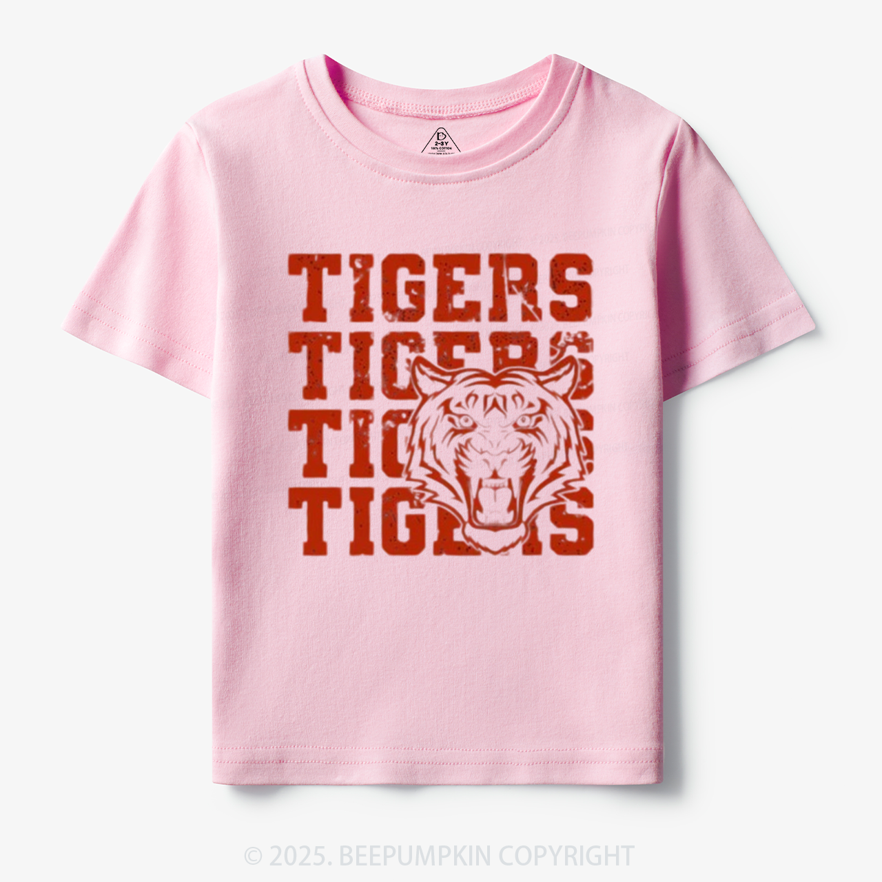 Personalized Tigers Mascot Toddler&Kid's Tees Beepumpkin