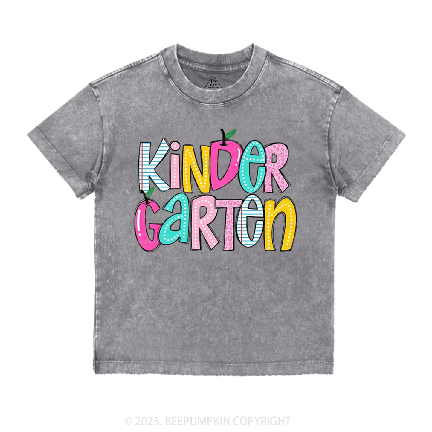 Personalized Colorful Grades Toddler&Kids Washed Tees