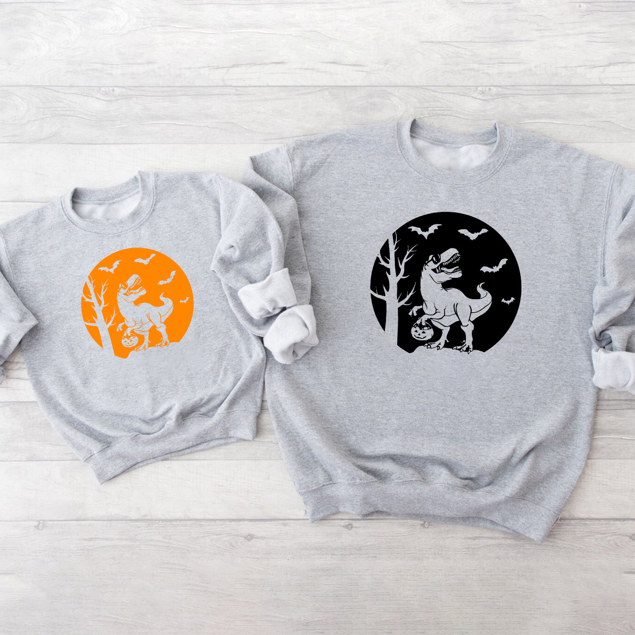Halloween Dinosaur Family Matching Sweatshirt