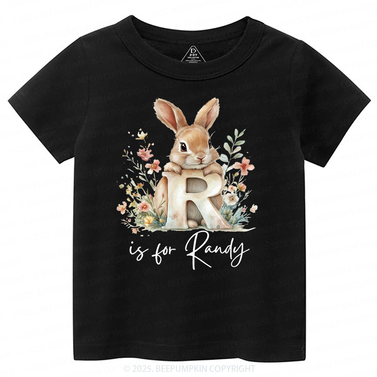 Personalized Name Animal Letter Toddler&Kid's Tees Beepumpkin