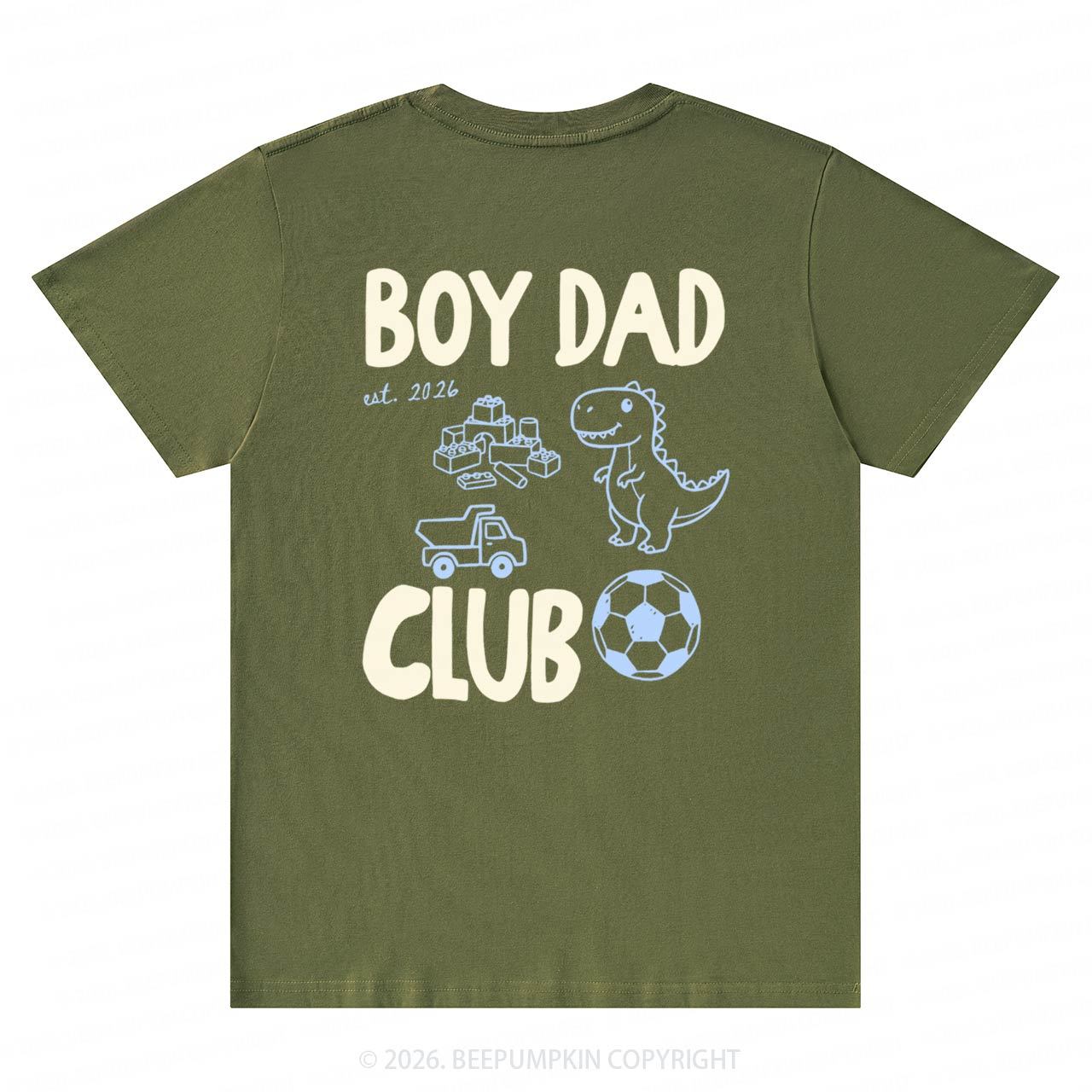 Personalized Boy Dad Club Fathers Day T-Shirts-Back Design