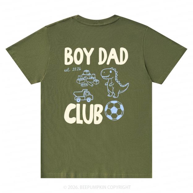 Personalized Boy Dad Club Fathers Day T-Shirts-Back Design
