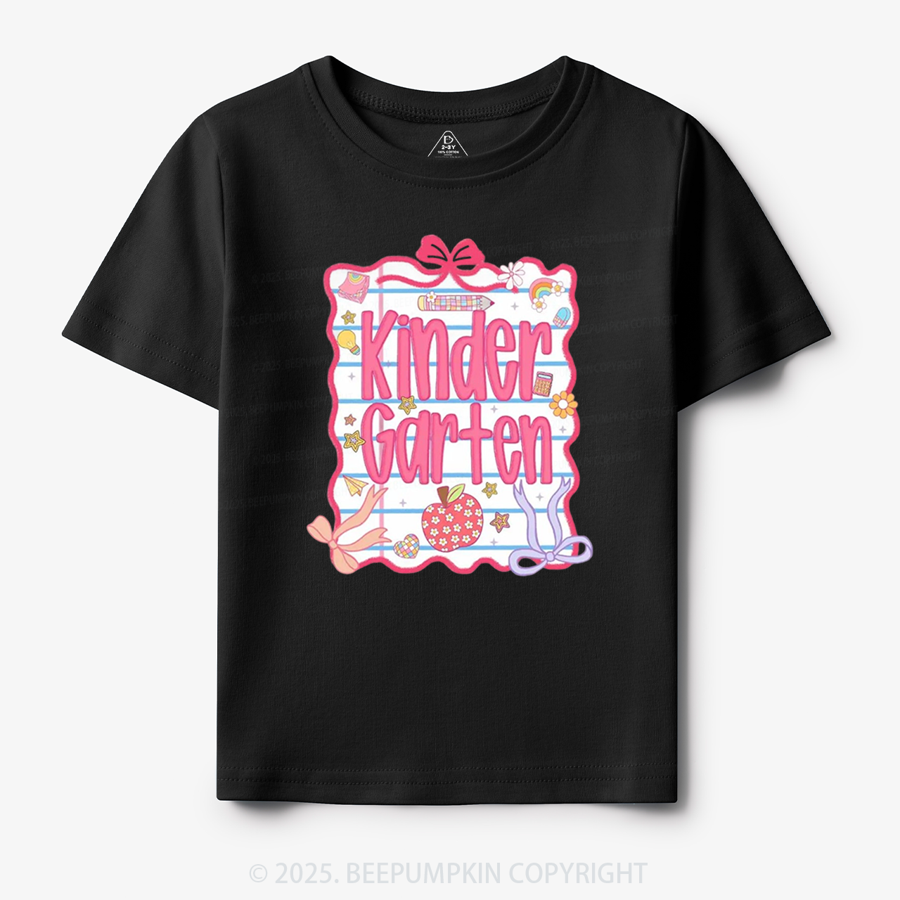 Personalized Pink Bow Grade Toddler&Kid's Tees Beepumpkin