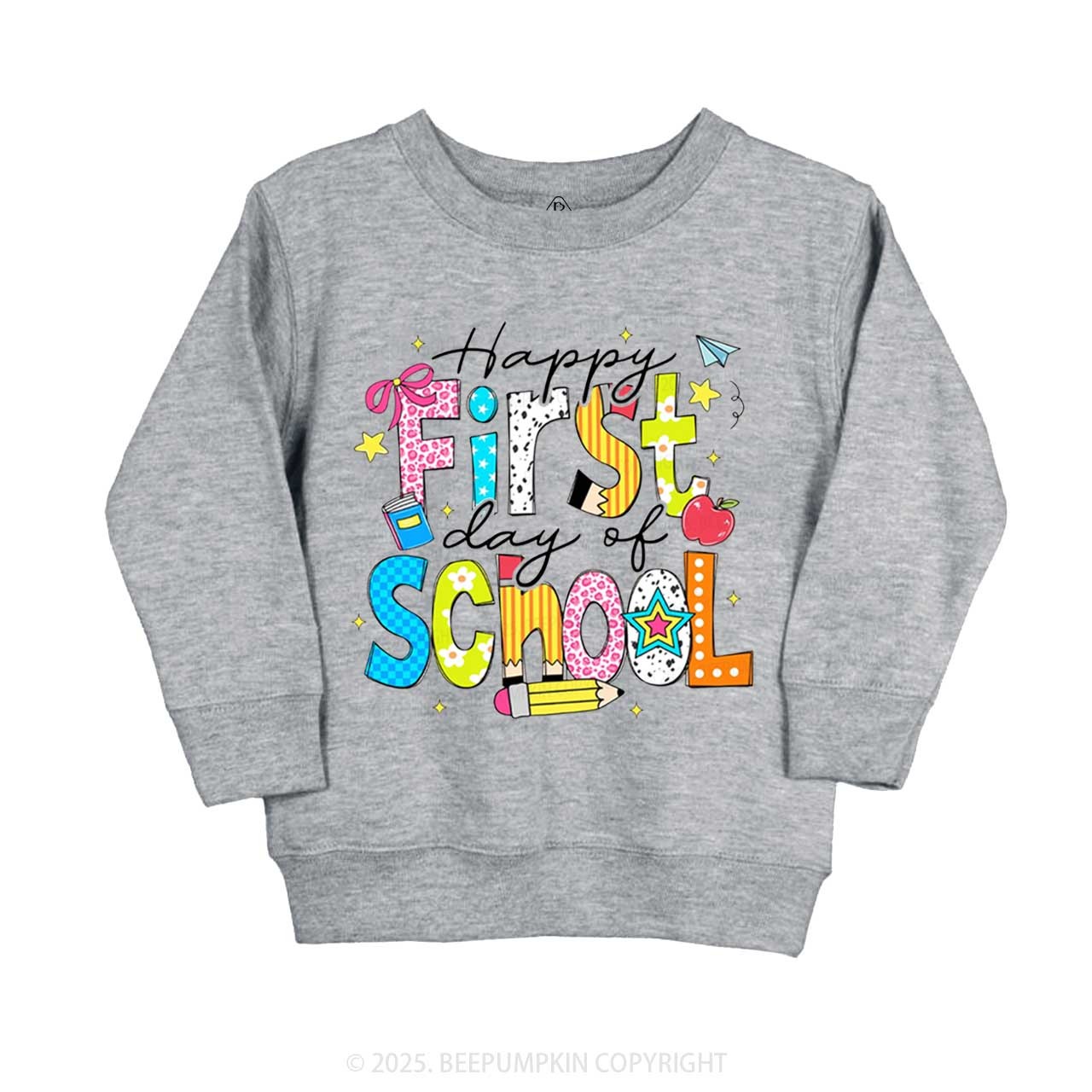 Happy First Day Of School Kid's Sweatshirt