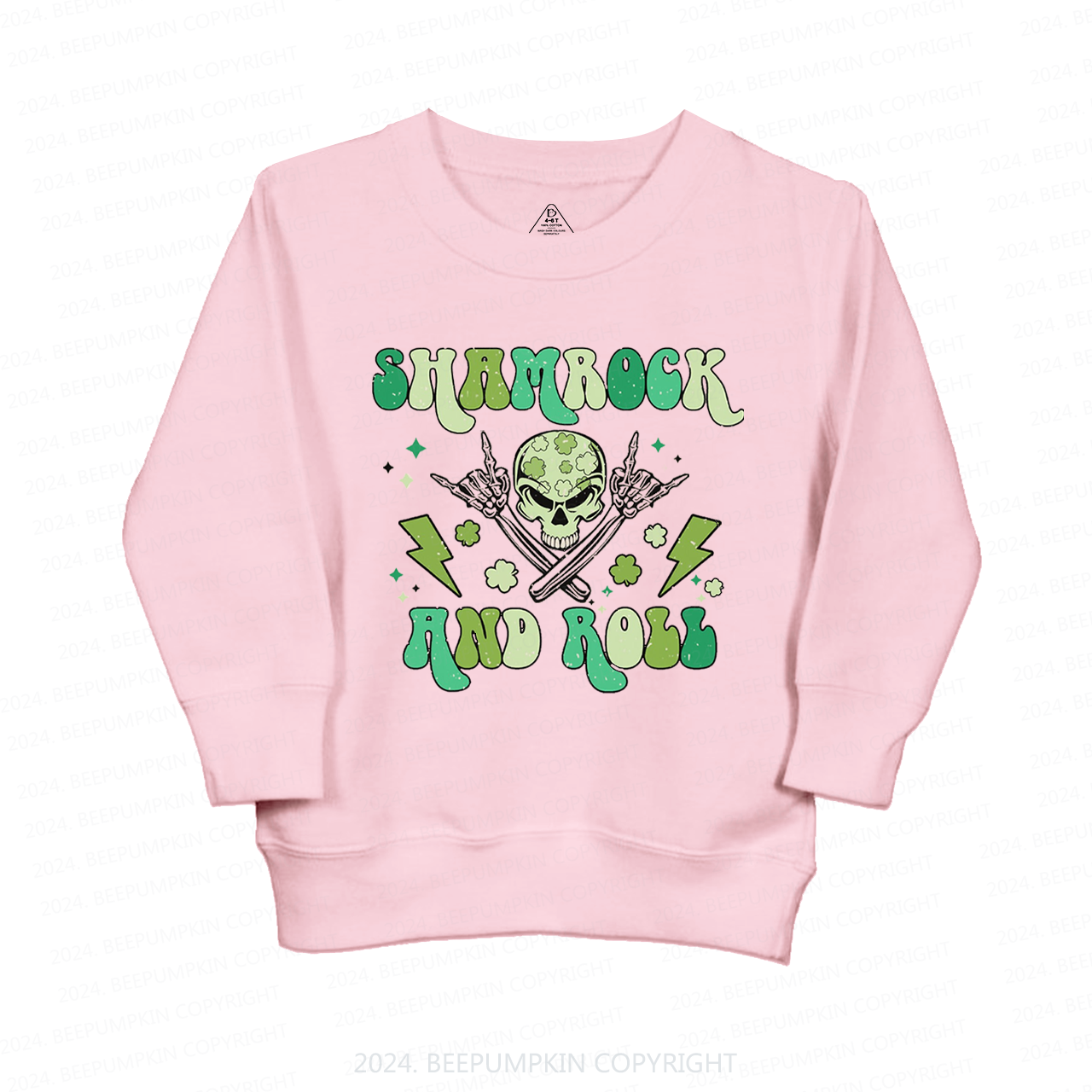 Shamrock And Roll St. Patrick's Day Kids Sweatshirt