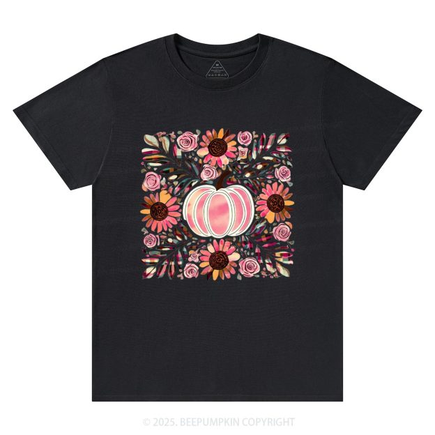 Boho Floral Pumpkin T-Shirts Beepumpkin