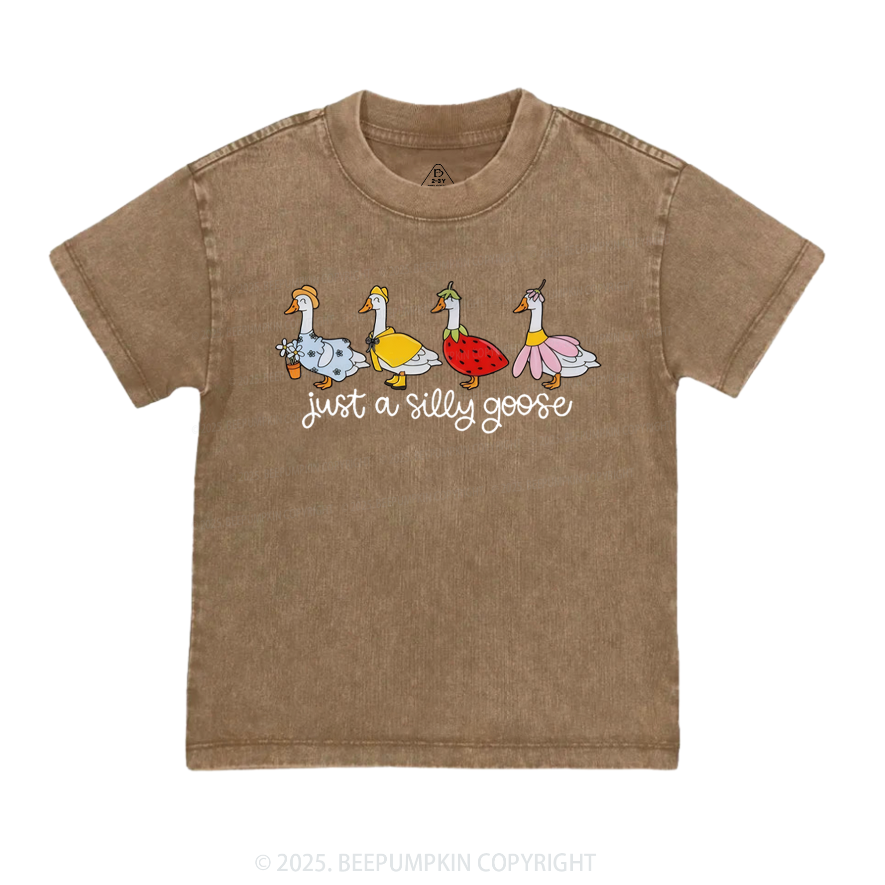 Just A Silly Goose Toddler&Kids Washed Tees 7