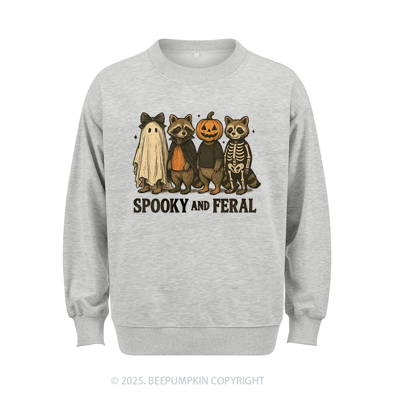 Spooky and Feral Raccoon Sweatshirt Beepumpkin