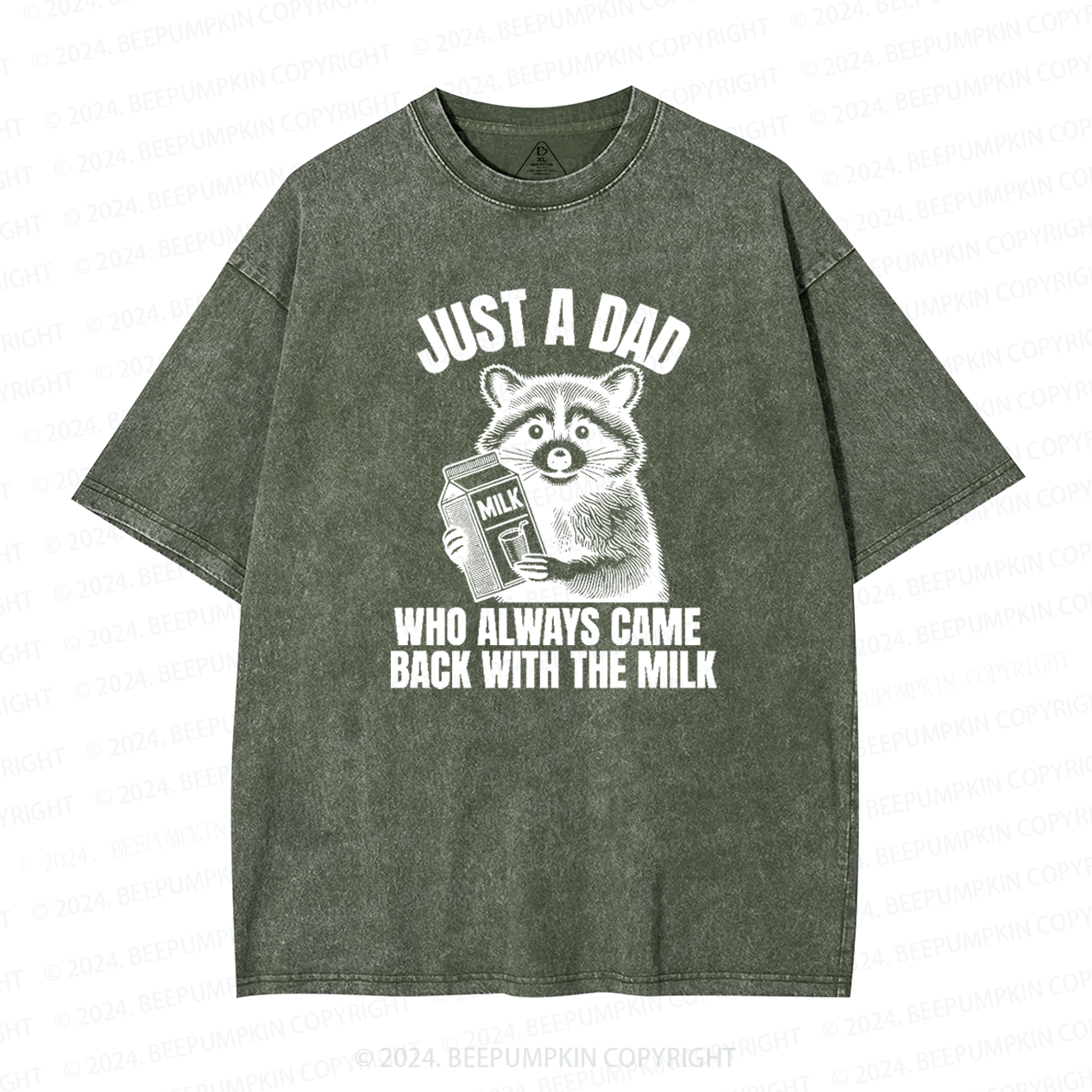 Just A Dad Who Came Back With The Milk Dad Washed T-Shirts 