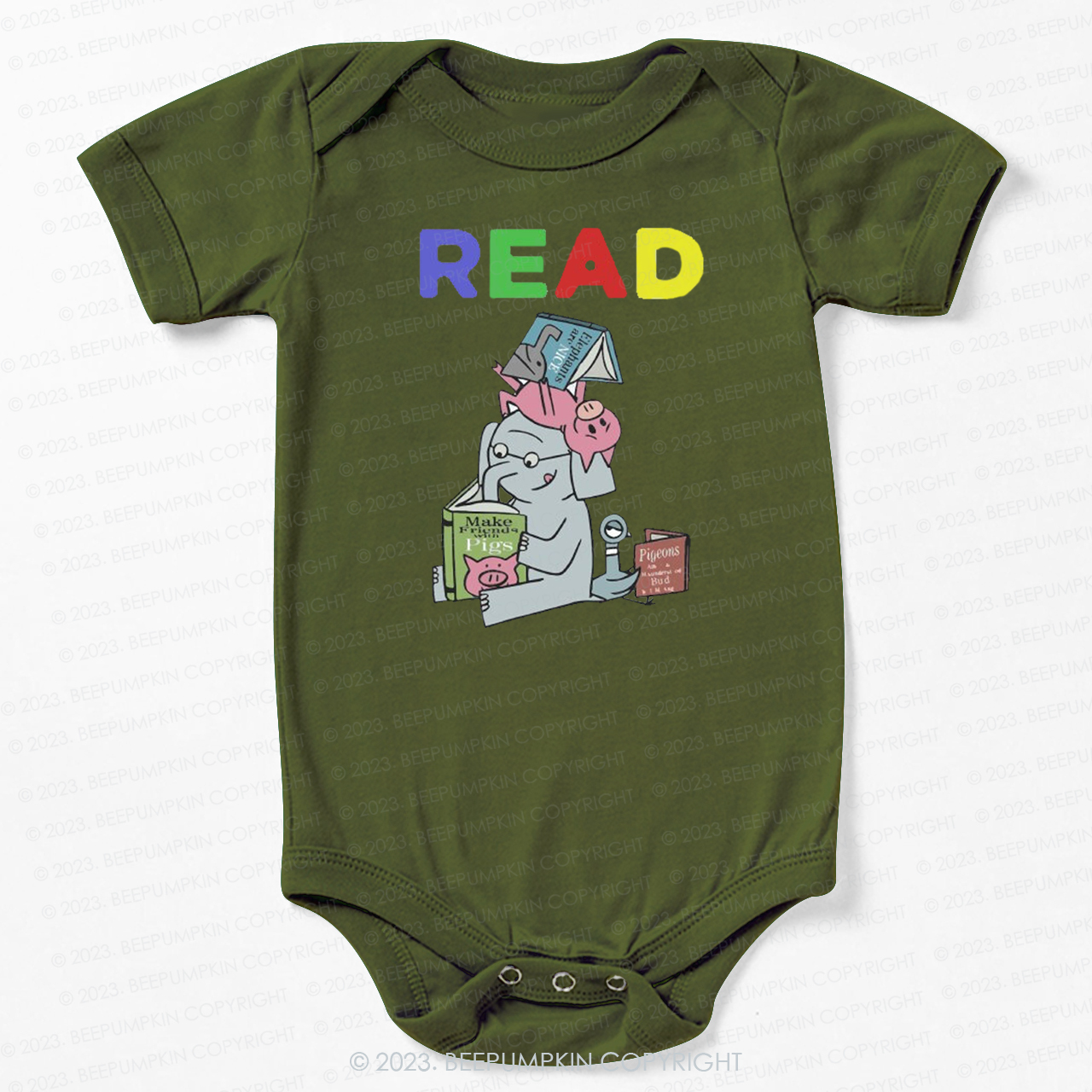 Reading With Friends Piggie Elephant Bodysuit For Baby