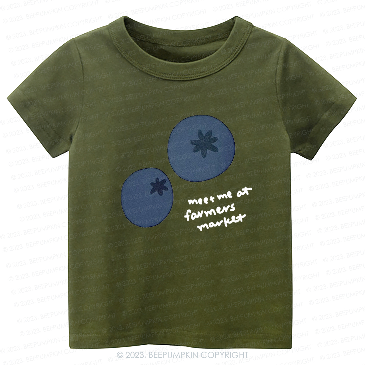 Blueberry Puff Farmers Market Fruit Kids Shirt
