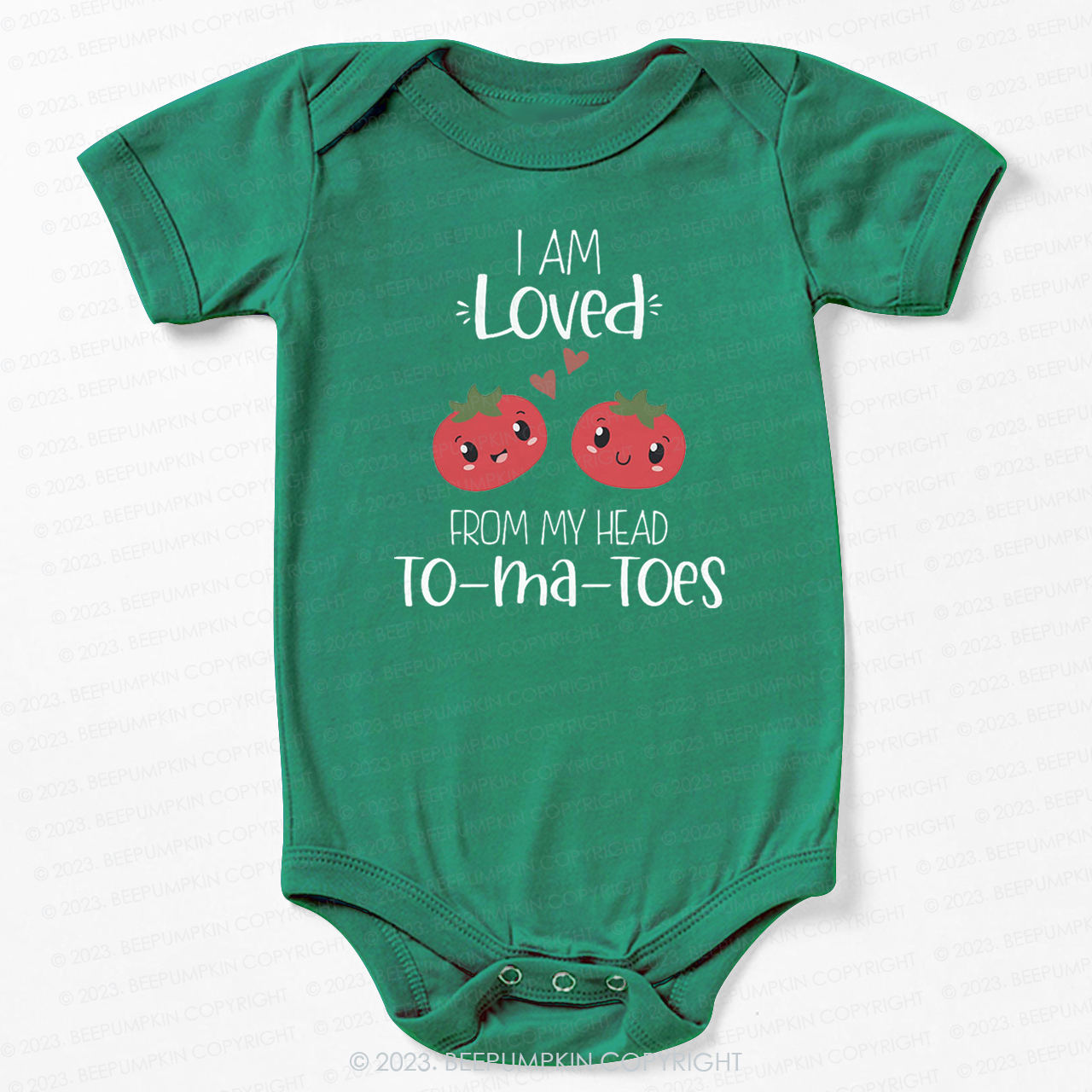 I Am Loved From My Head Tomatoes Bodysuit For Baby