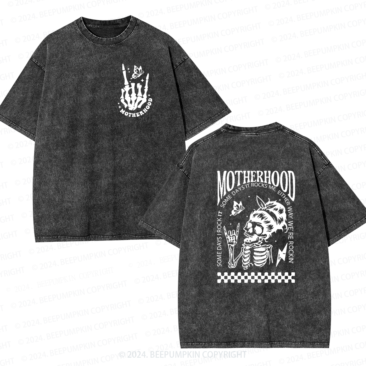 Motherhood Sometimes I Rock It Mama Washed T-Shirts 