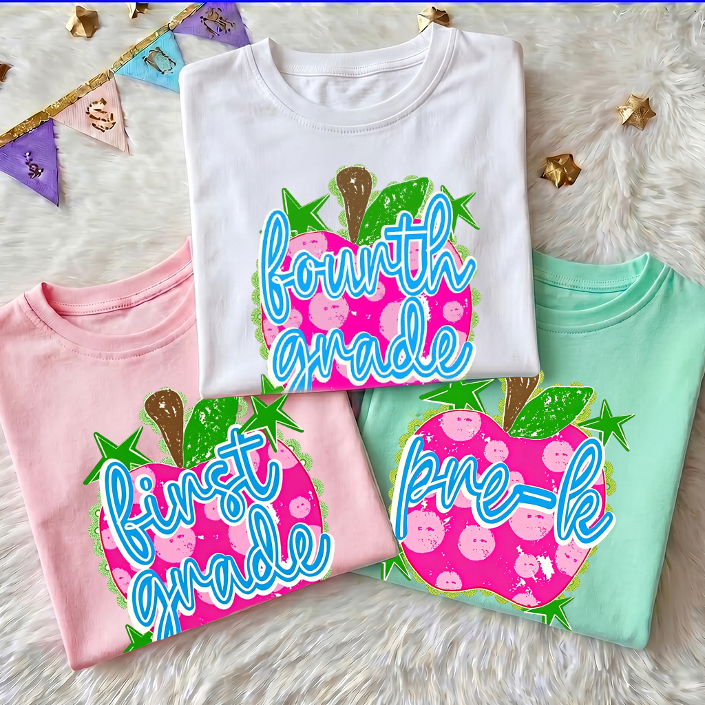 Personalized Polkadots Apple Back To School Toddler&Kid's Tees