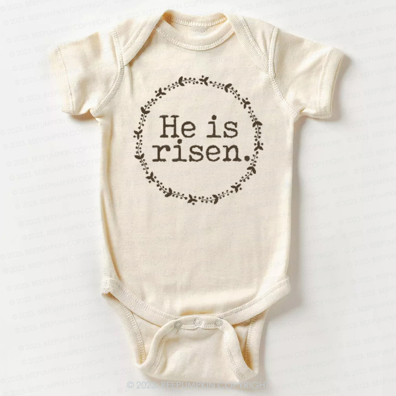 He Is Risen Faith Based Easter Bodysuit For Baby