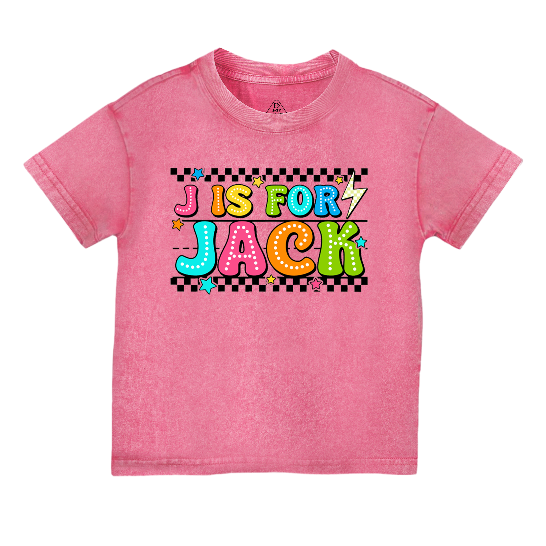 Personalized Alphabet Toddler&Kids Washed Tees