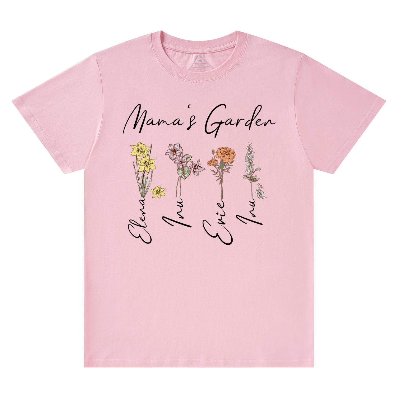 Mama's Birth Month Garden T-Shirts