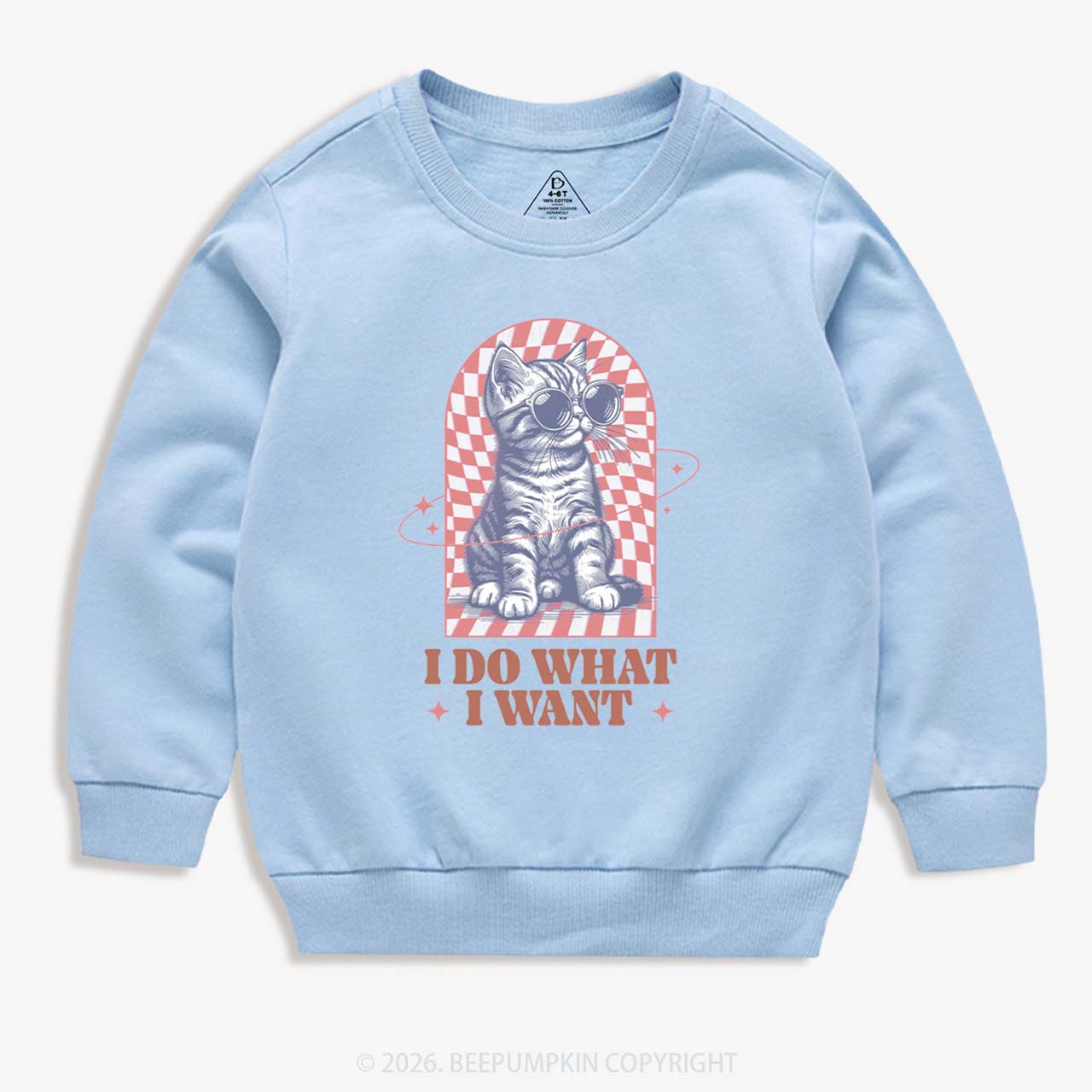 I Do What I Want Kitten Kid's Sweatshirt