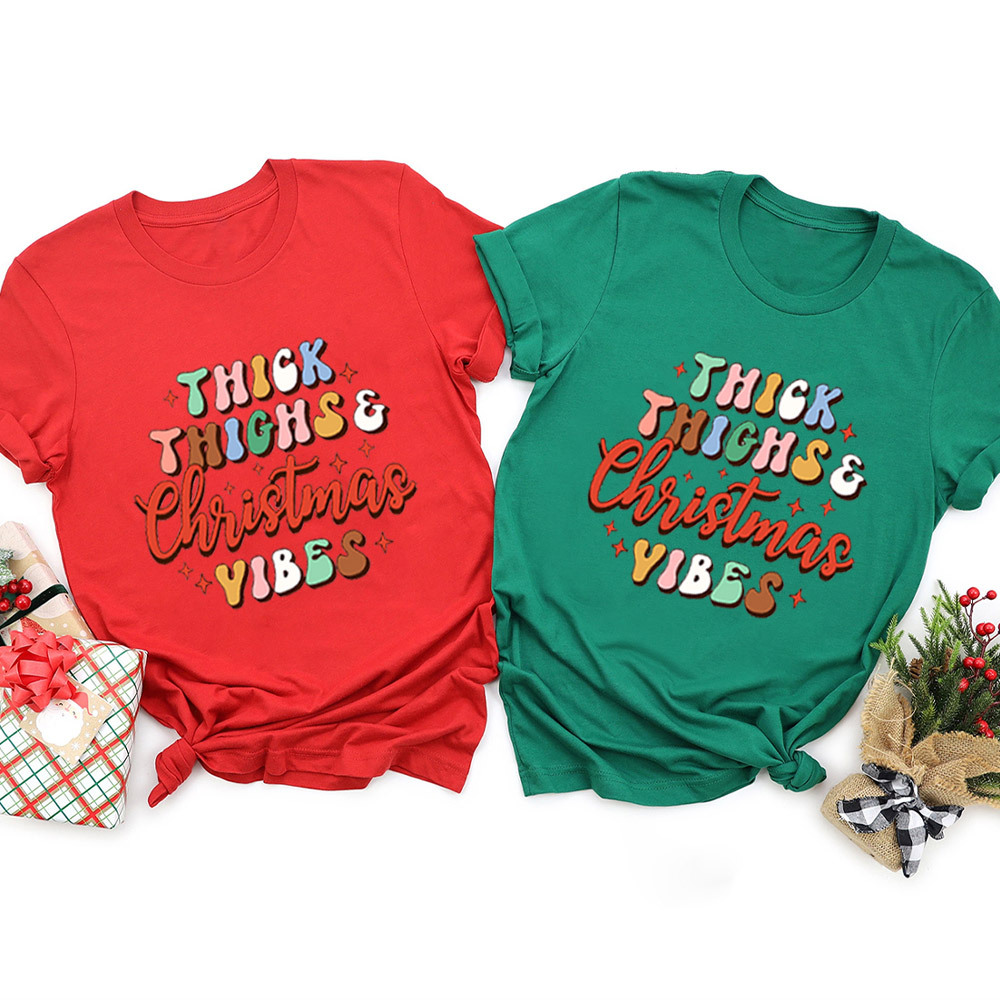 Thick Things Christmas Vibes Family Matching Shirt