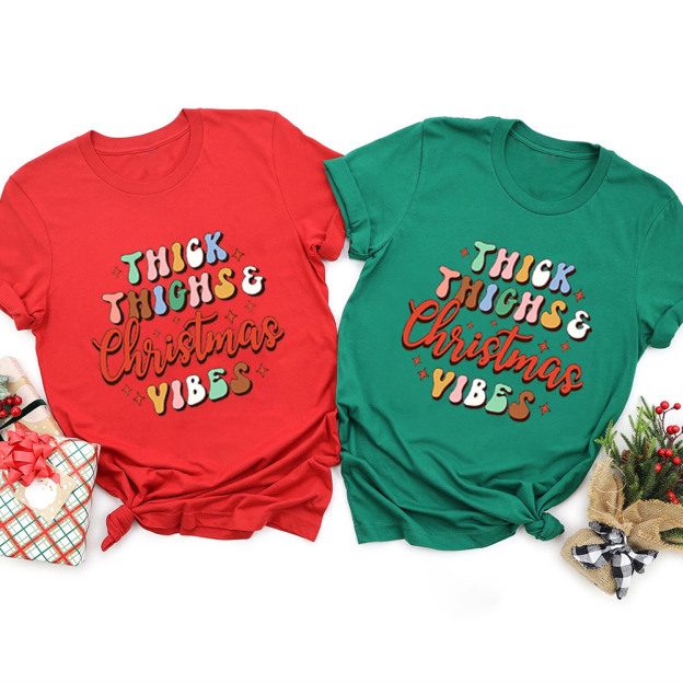 Thick Things Christmas Vibes Family Matching Shirt
