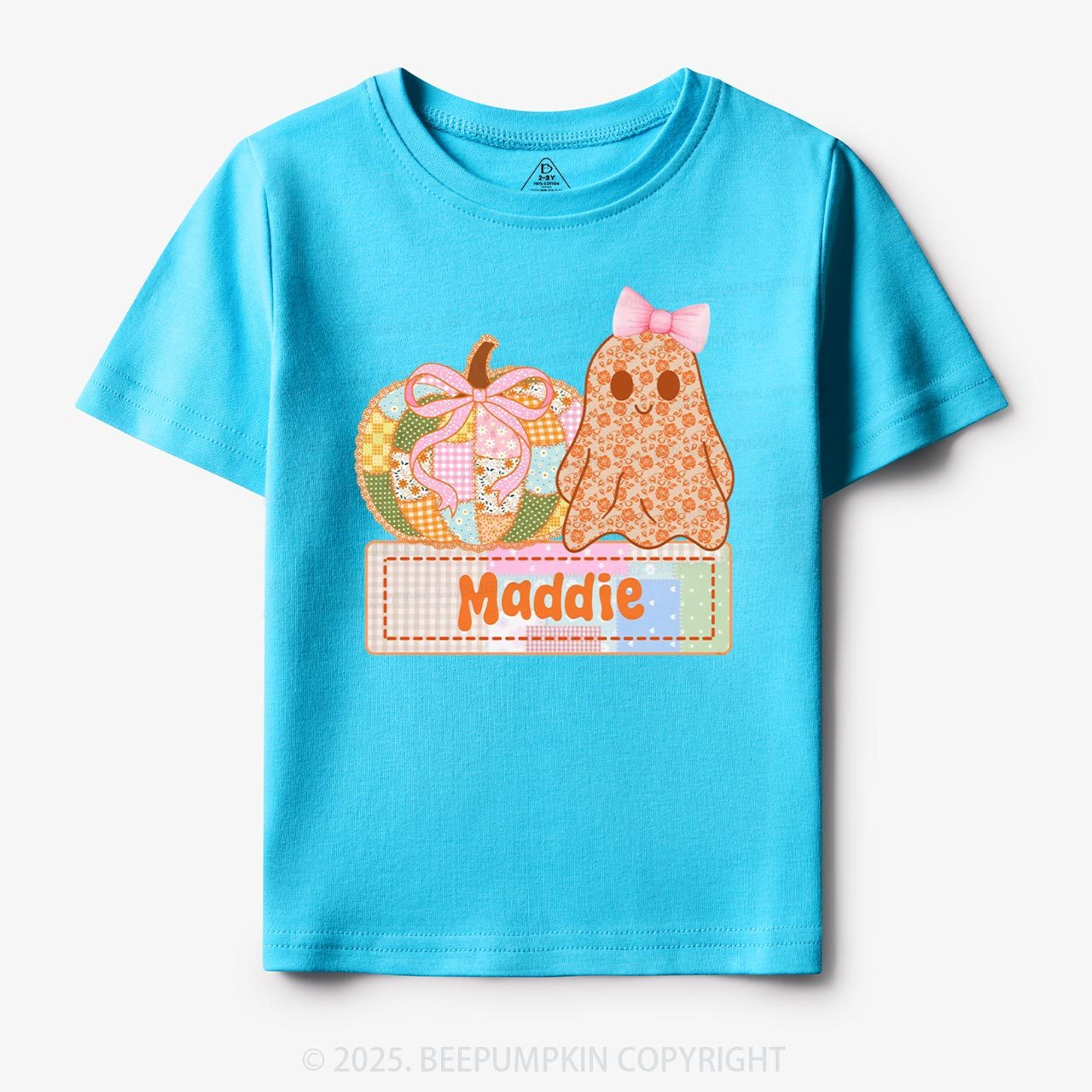 Personalized Pumpkin & Pretty Ghost Toddler&Kid's Tees Beepumpkin