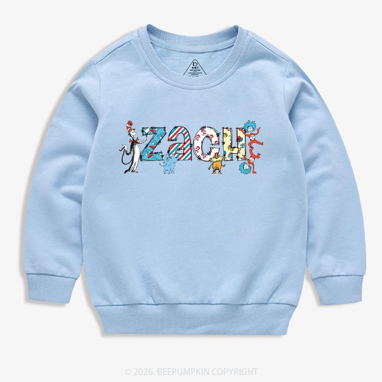 Personalized Seuss‑Style Letter Art Toddler&Kids Sweatshirt