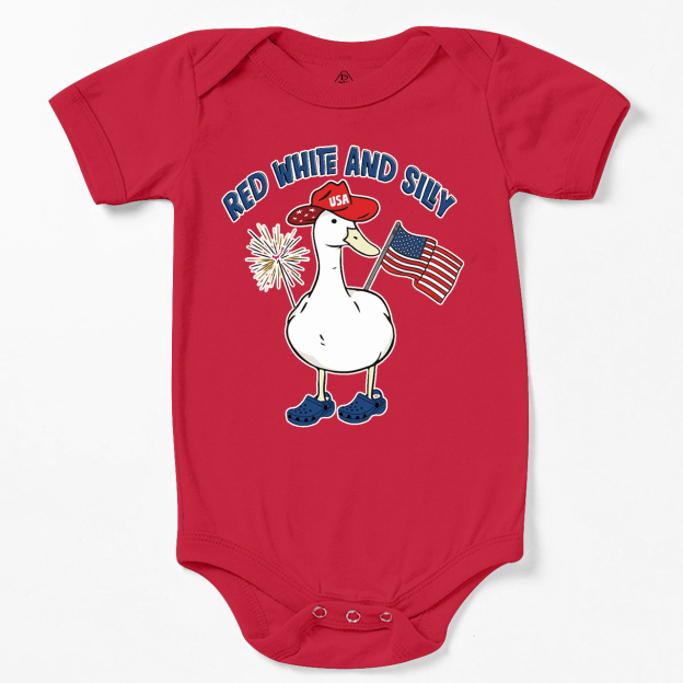 Red White And Silly Goose Bodysuit Beepumpkin