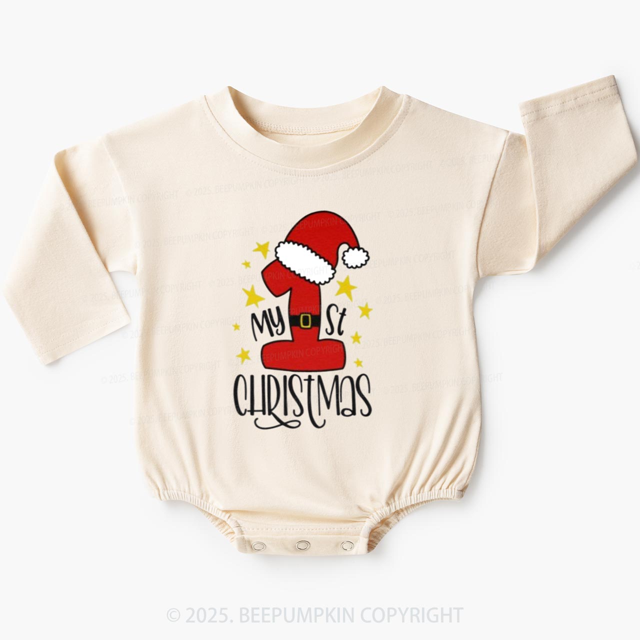 My 1st Christmas Baby Bubble Romper Beepumpkin