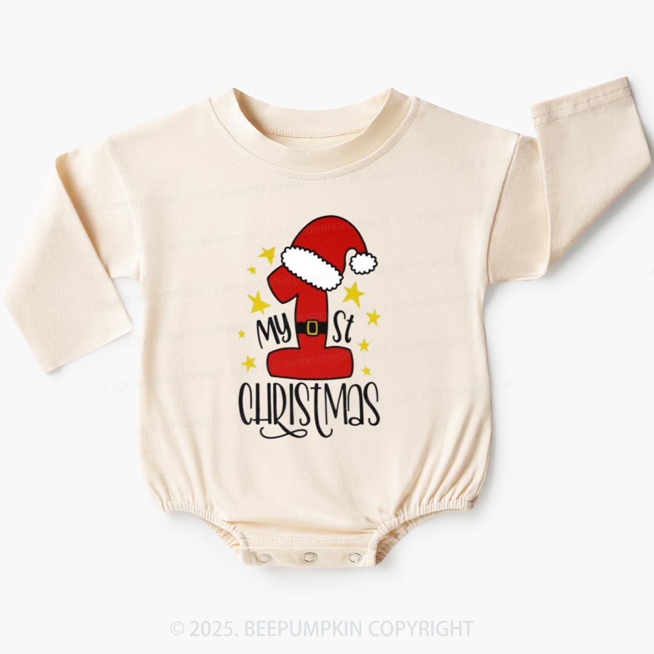 My 1st Christmas Baby Bubble Romper Beepumpkin