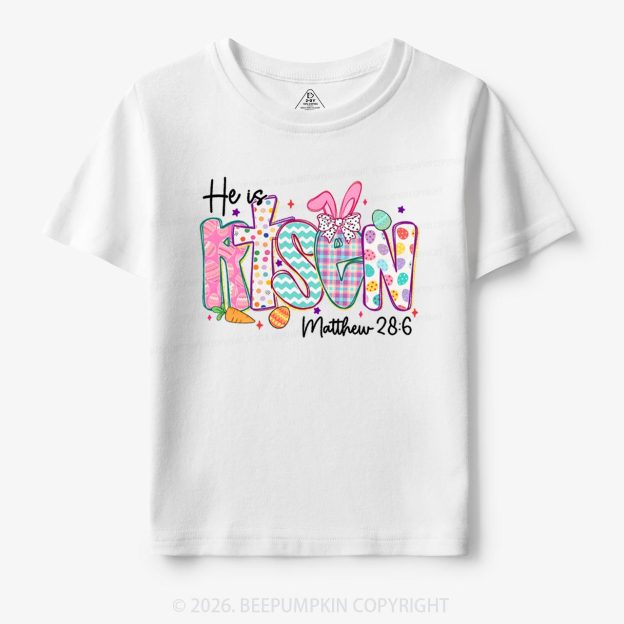 He Is Risen Christian Easter Toddler&Kid's Tees
