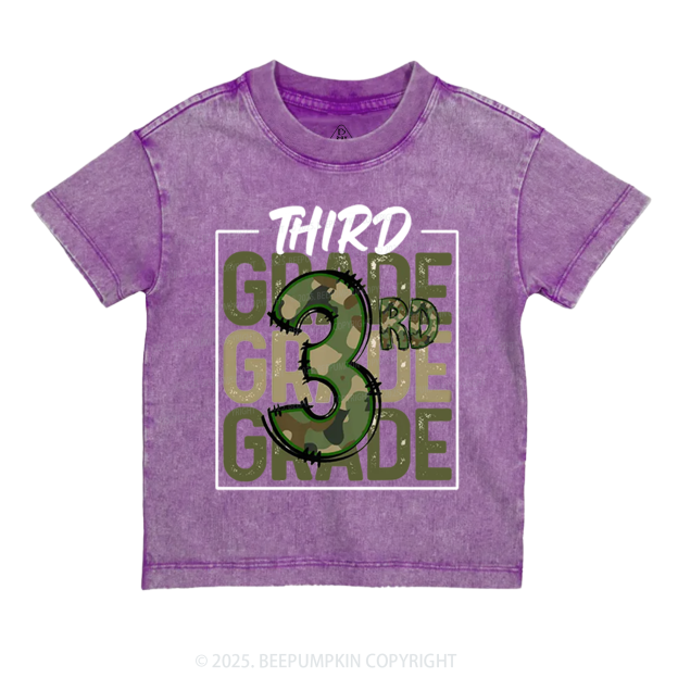 Personalized Camo Back to School Toddler&Kids Washed Tees