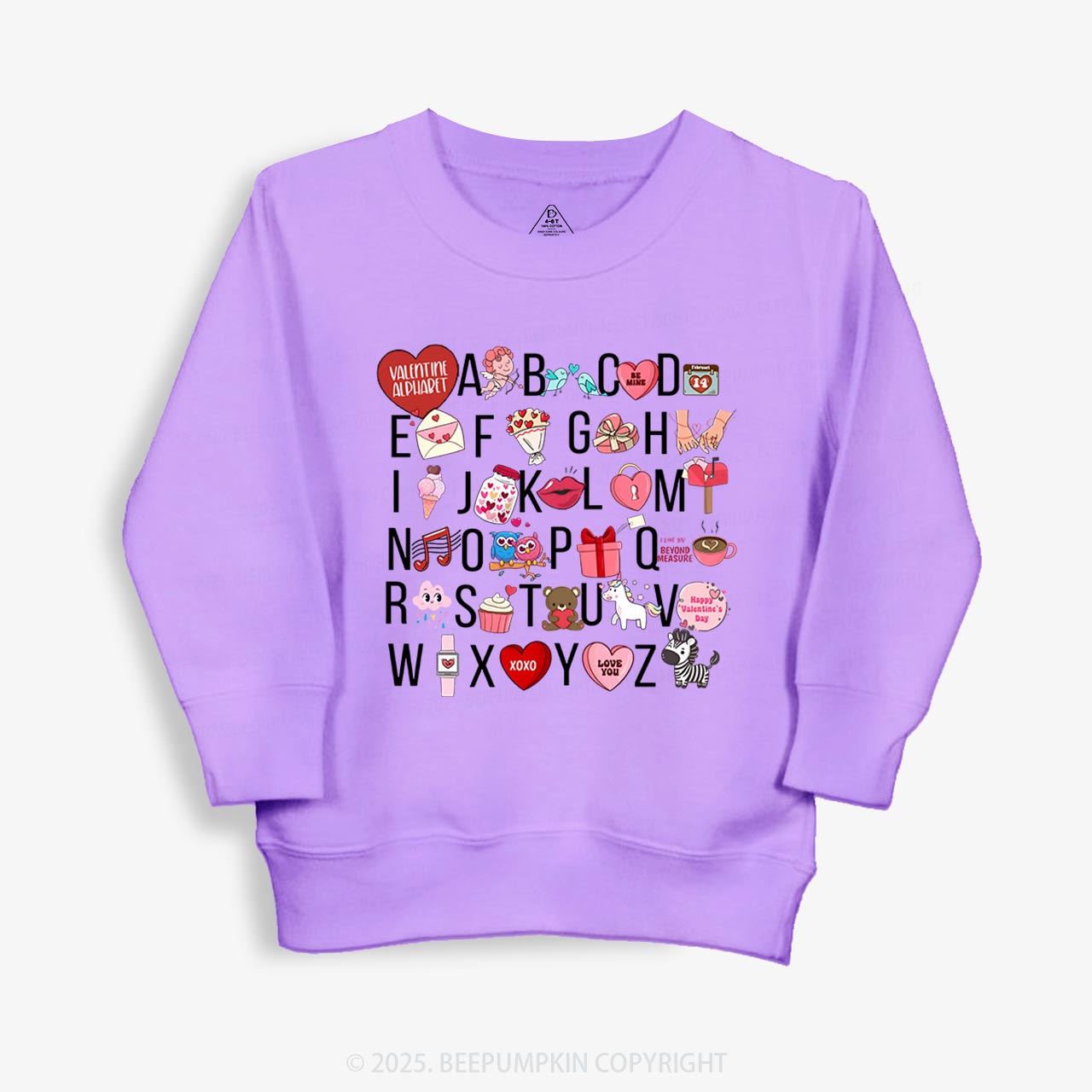 Valentine Alphabet Kid's Sweatshirt