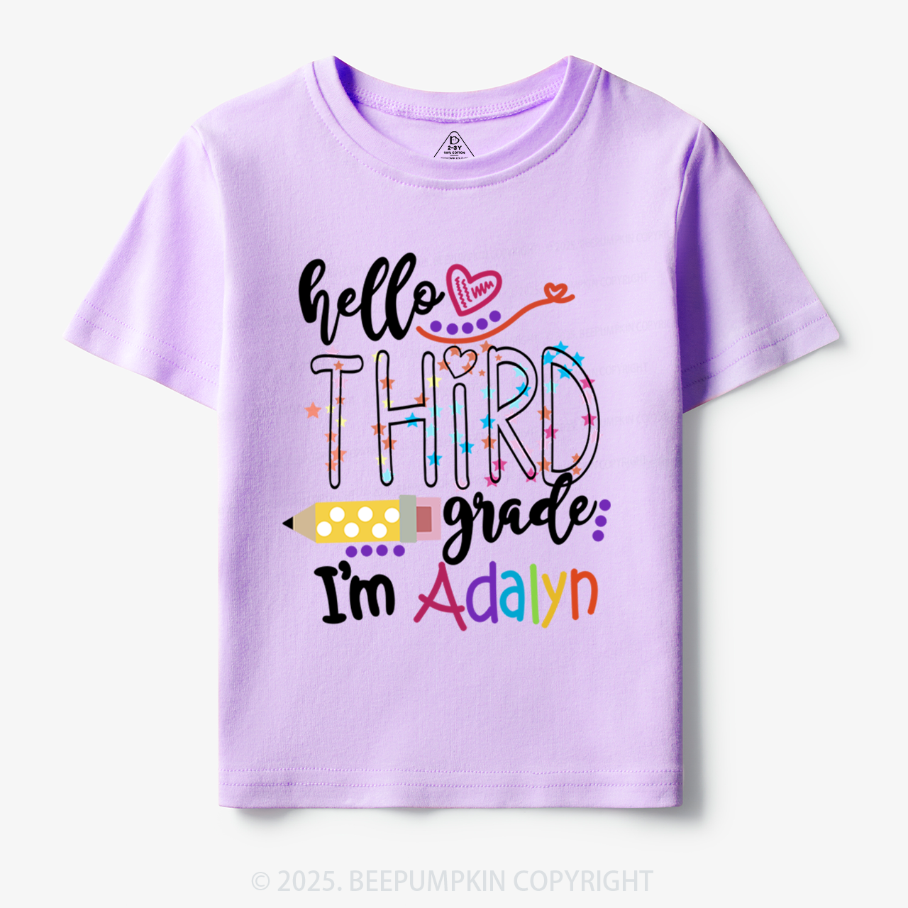 Personalized Hello School Toddler&Kid's Tees Beepumpkin