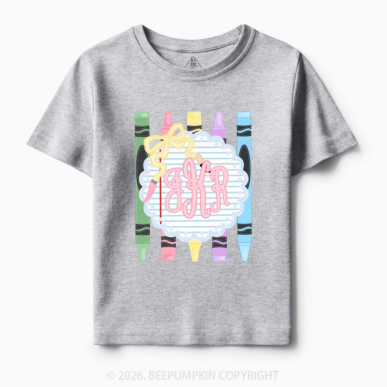 Personalized Monogram Name Pink Preppy Toddler&Kid's Tees