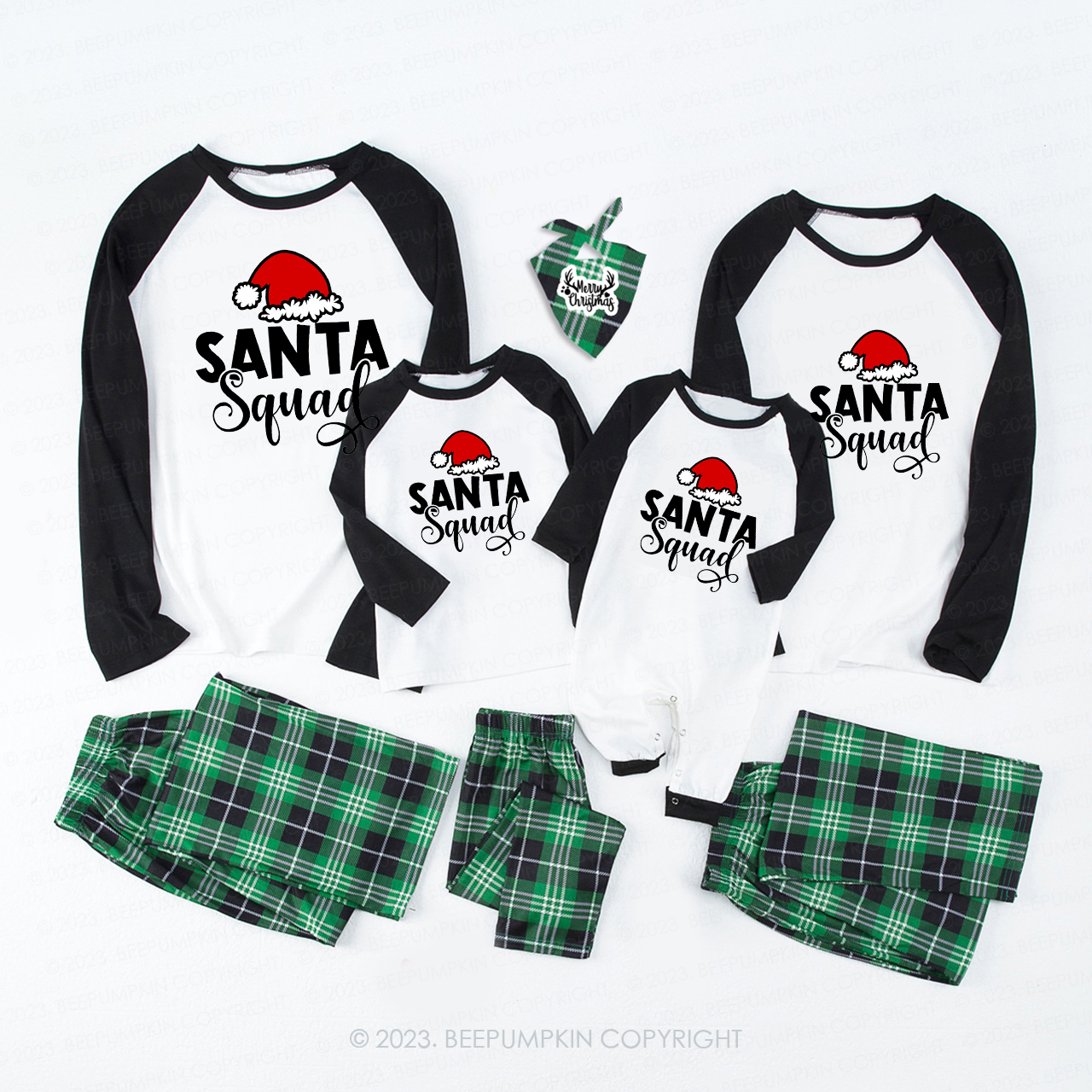 Santa Squad Funny Christmas Family Pajamas