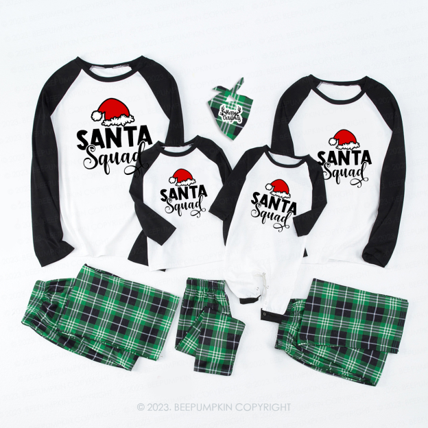 Santa Squad Funny Christmas Family Pajamas