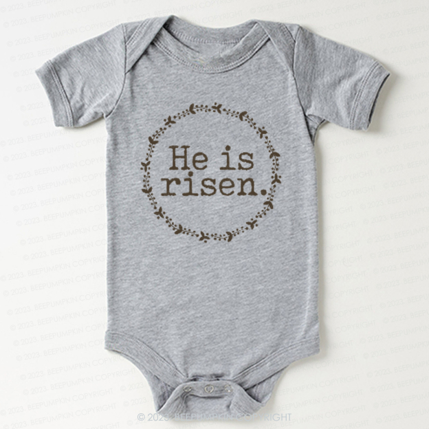 He Is Risen Faith Based Easter Bodysuit For Baby