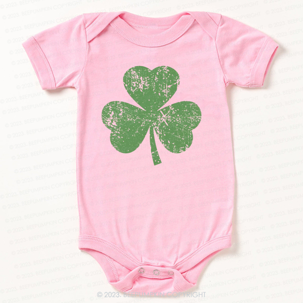 Three Leaves Clover St.Patricks Day Bodysuit For Baby