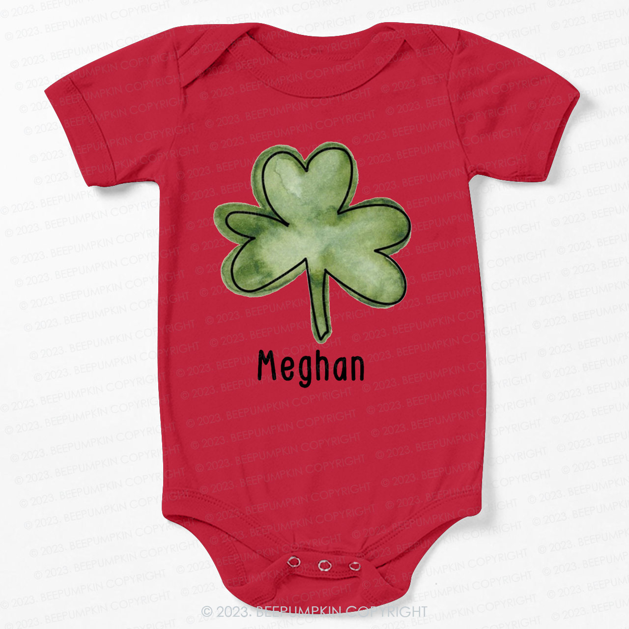 Personalized Shamrock St.Patricks Day Bodysuit For Baby
