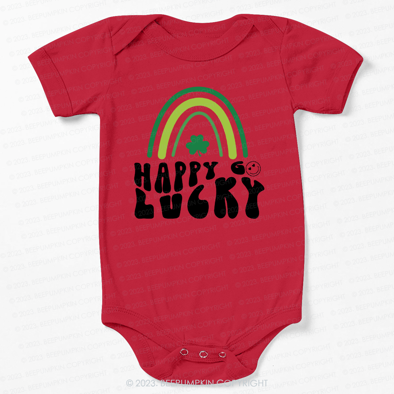 Happy Go lucky St.Patricks Day Bodysuit For Baby