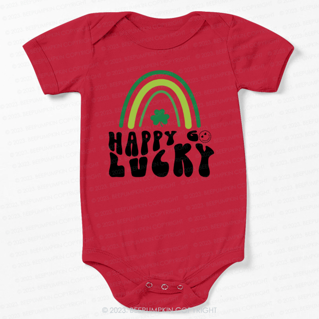Happy Go lucky St.Patricks Day Bodysuit For Baby