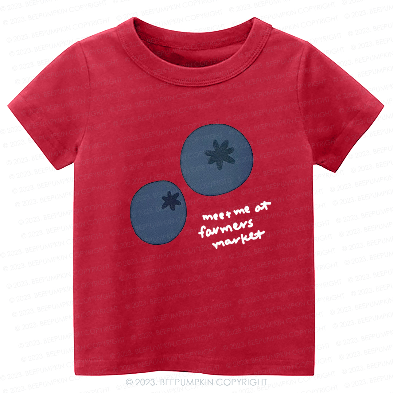 Blueberry Puff Farmers Market Fruit Kids Shirt