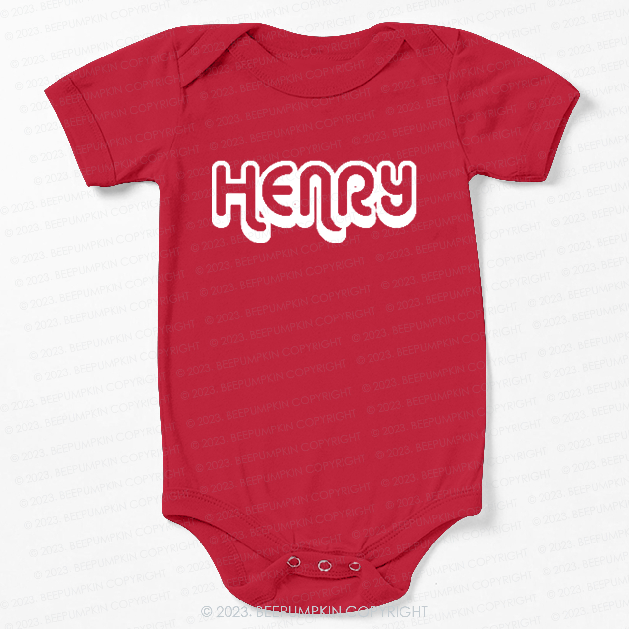 Retro Custom Name Baby Bodysuit - Personalized Natural Baby Bodysuit